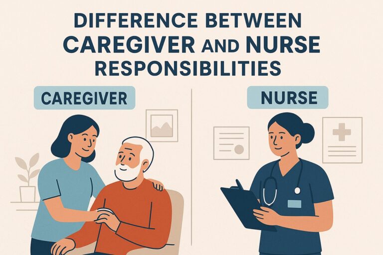 Difference Between Caregiver and Nurse Responsibilities