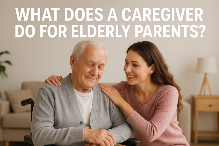 What does a caregiver do for elderly parents